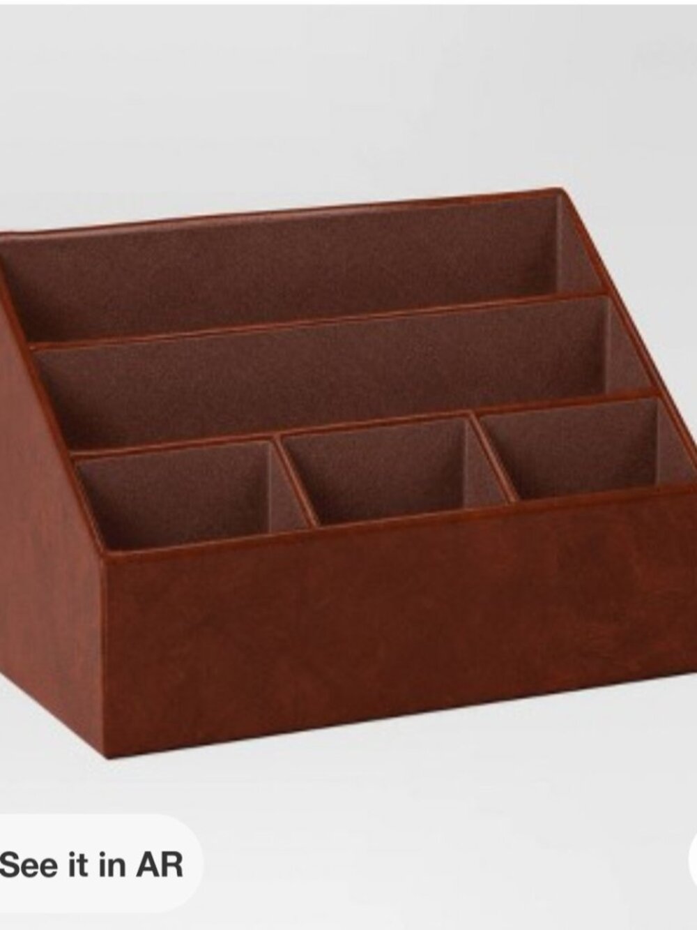 NWOT 1 Yr. Old Threshold Brown Leather Office Organizer!